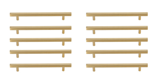 Dior 7-9/16" Center to Center Brass Bar Pull Multipack (set of 10)