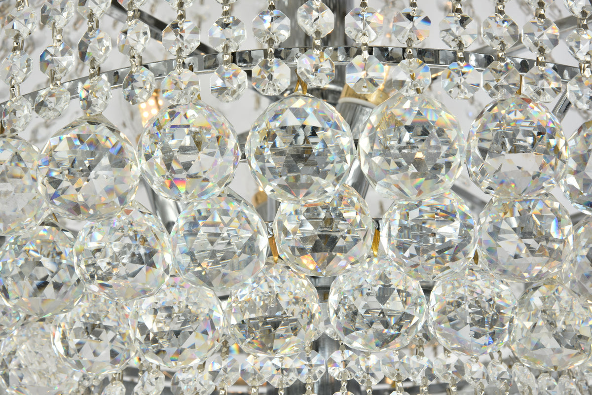 Primo 32 light Chrome Chandelier Clear Royal Cut Crystal