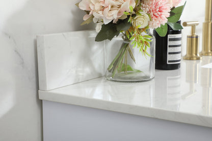 48 inch Single bathroom vanity in white with backsplash