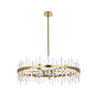 Serena 36 inch crystal round chandelier in satin gold