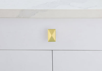 Perry 2" Brushed Gold Rectangle Knob Multipack (Set of 10)