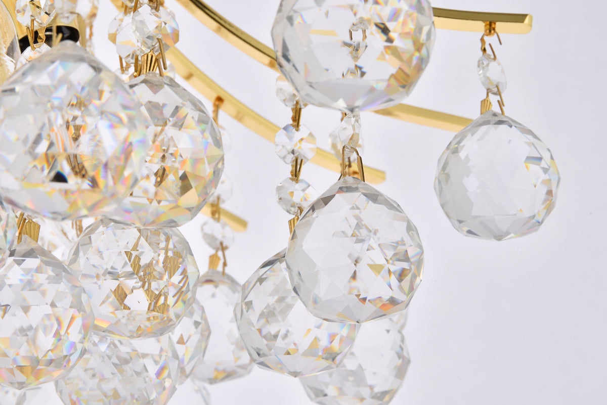 Toureg 10 light Gold Pendant Clear Royal Cut Crystal