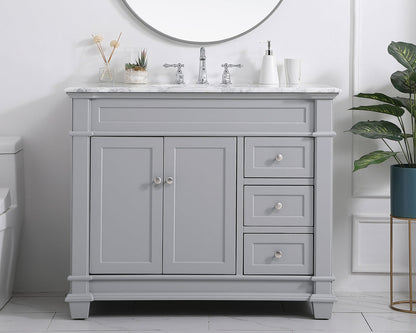 42 inch Single Bathroom Vanity set in Grey