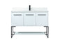 48 inch Single bathroom vanity in white with backsplash