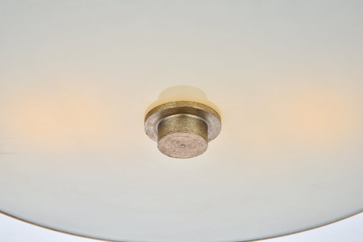 Hazen 2 light 12 inch Vintage Silver flush mount