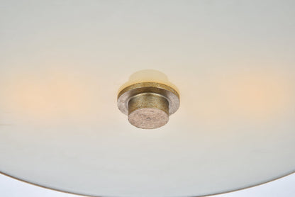 Hazen 2 light 12 inch Vintage Silver flush mount