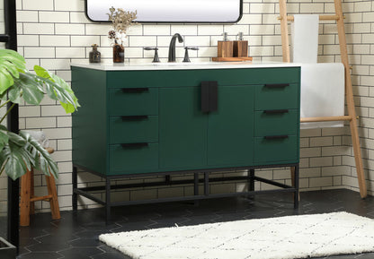 48 inch Single bathroom vanity in green