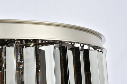 Sydney 8 light polished nickel Flush Mount Silver Shade (Grey) Royal Cut Crystal