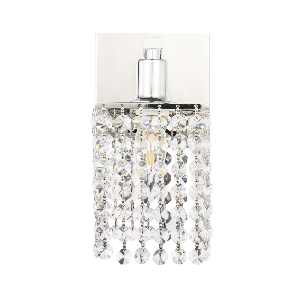 Phineas 1 light Chrome and Clear Crystals wall sconce