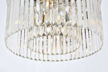 Sydney 8 light polished nickel Flush Mount Clear Royal Cut Crystal