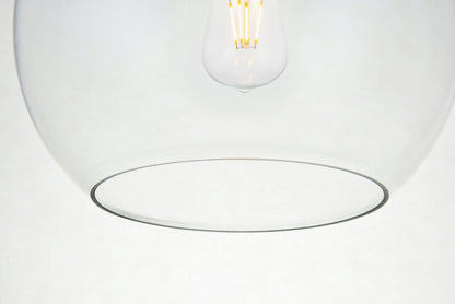 Baxter 1 Light Black Flush Mount With Clear Glass