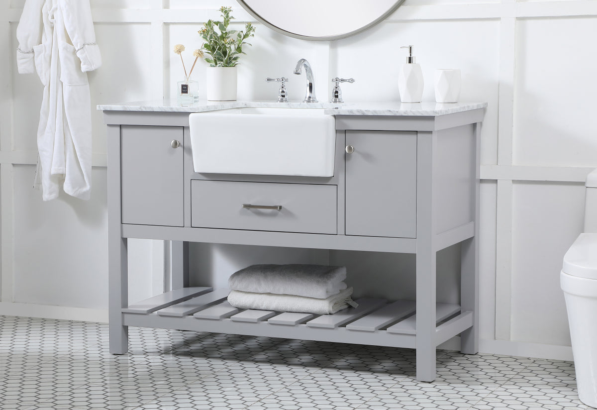 48 inch Single bathroom vanity in grey