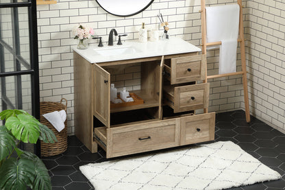 42 inch Single bathroom vanity in natural oak