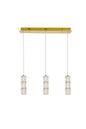 Polaris LED light gold Pendant Clear Royal Cut Crystal