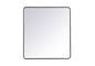 Soft corner metal rectangular mirror 36x40 inch in Black