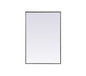 Metal Frame Rectangle Mirror 24x36 Inch in Silver