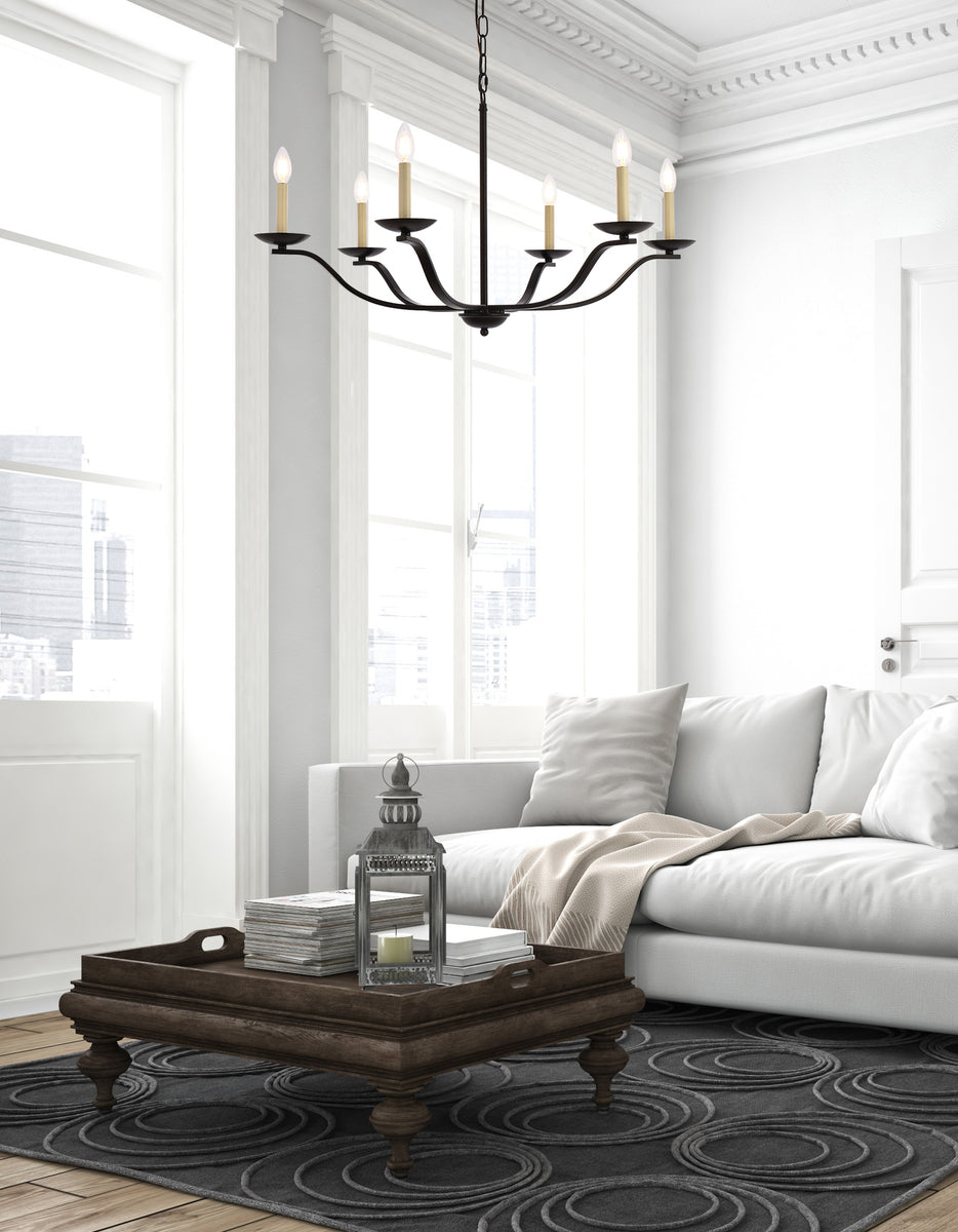 Trey 36 inch pendant in black