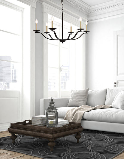 Trey 36 inch pendant in black