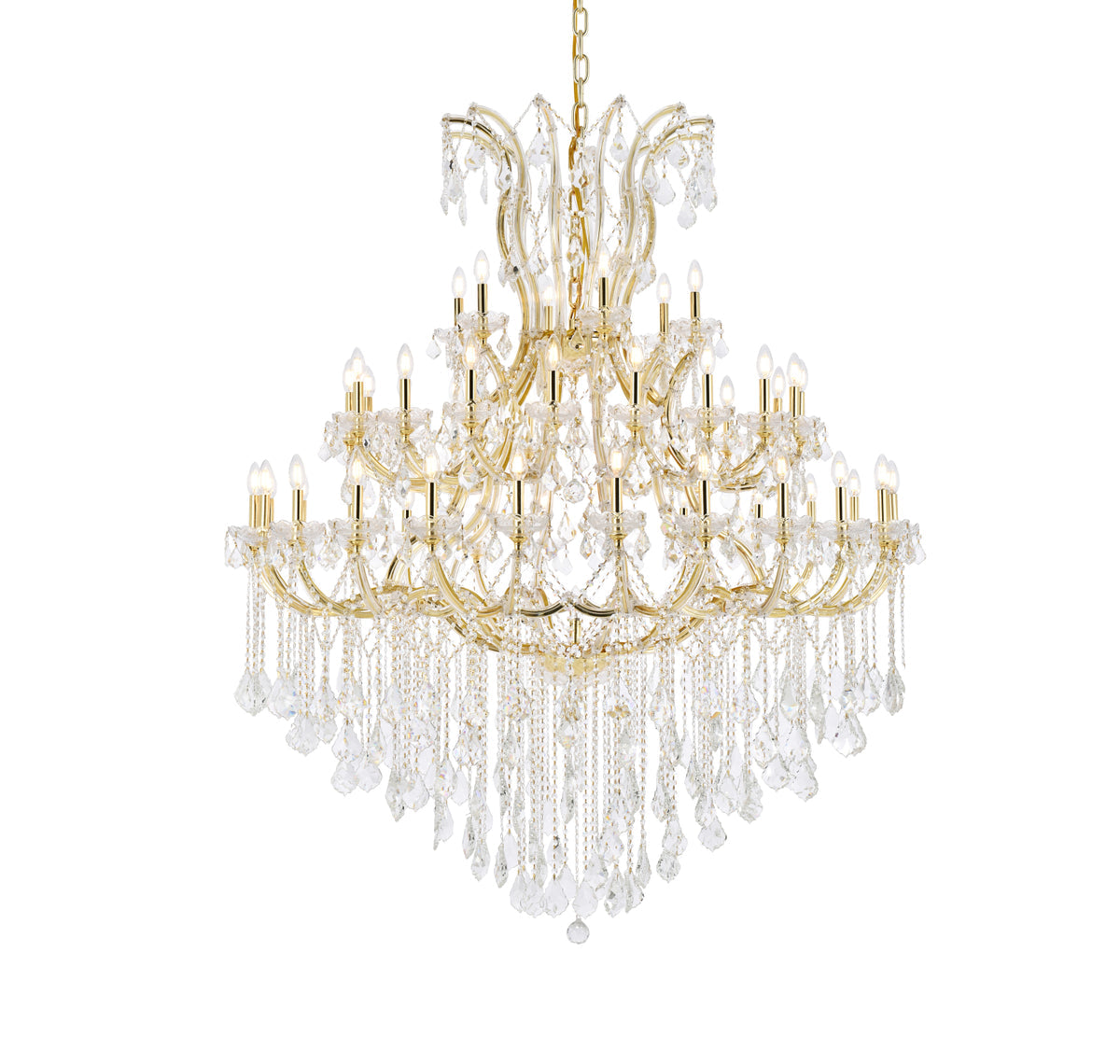 Maria Theresa 49 light Gold Chandelier Clear Royal Cut Crystal
