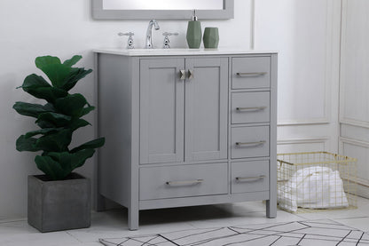 32 inch Single Bathroom Vanity in Gray