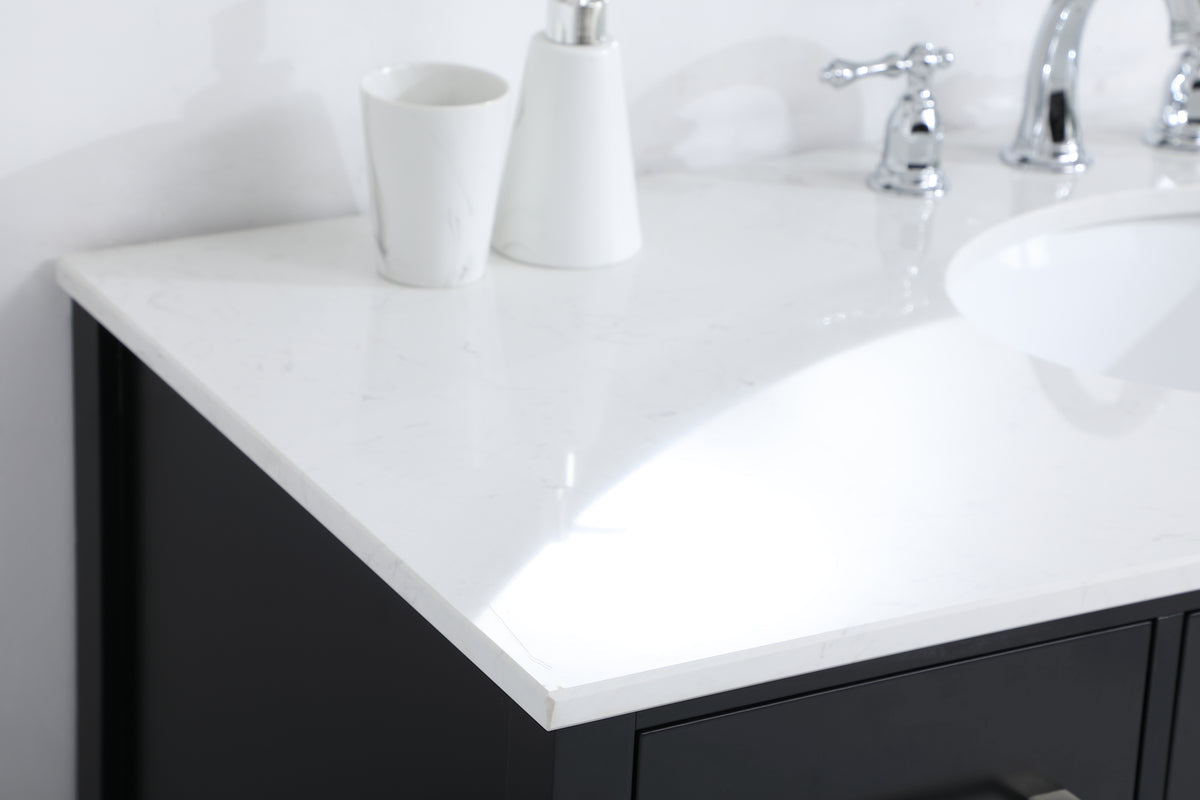 48 inch Single Bathroom Vanity in Black