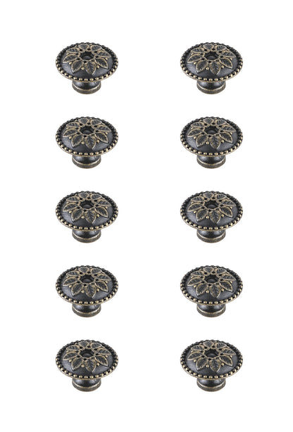 Corio 0.9" Diameter Antique Bronze Mushroom Knob Multipack (Set of 10)