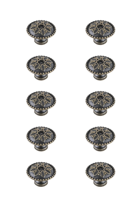 Corio 0.9" Diameter Antique Bronze Mushroom Knob Multipack (Set of 10)
