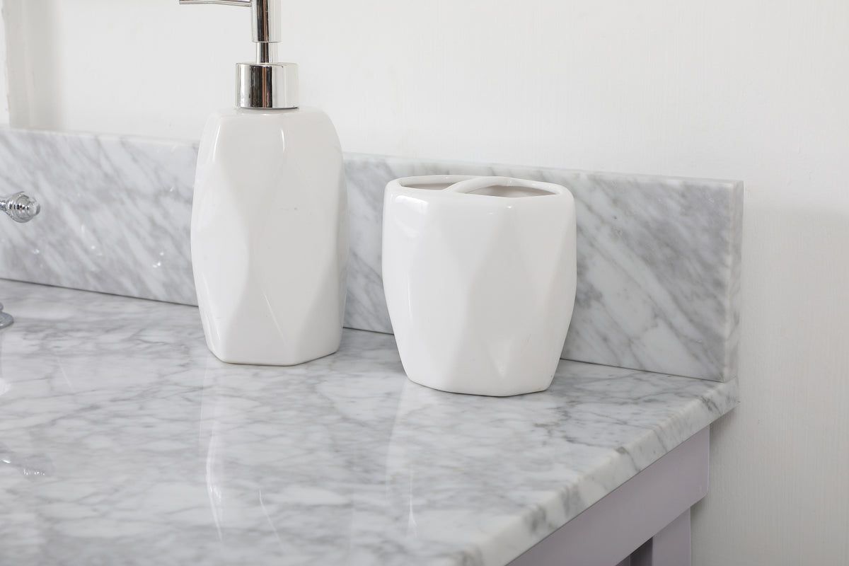 42 inch Single bathroom vanity in grey with backsplash