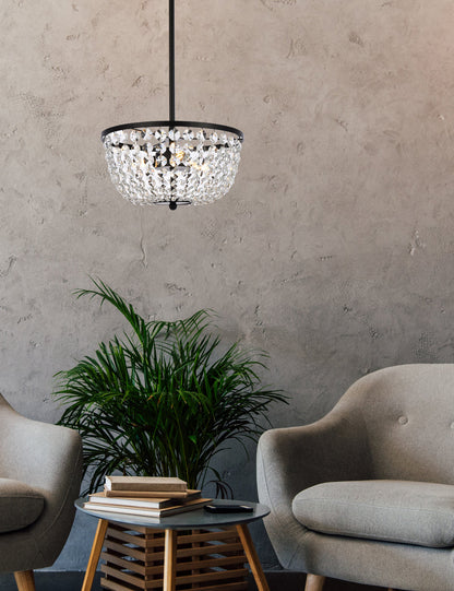 Gianna 13 inch pendant in black