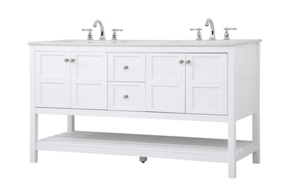 60 inch Single Bathroom Vanity in White
