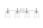 Avani 4 light Chrome and Clear Bath Sconce
