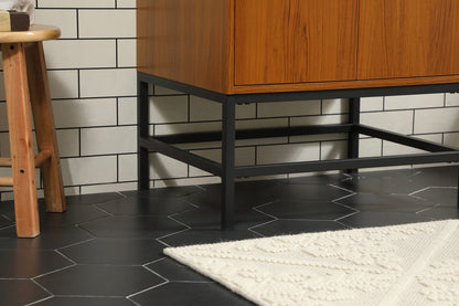 24 inch Single bathroom vanity in teak