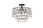 Mila 16 inch flush mount in black