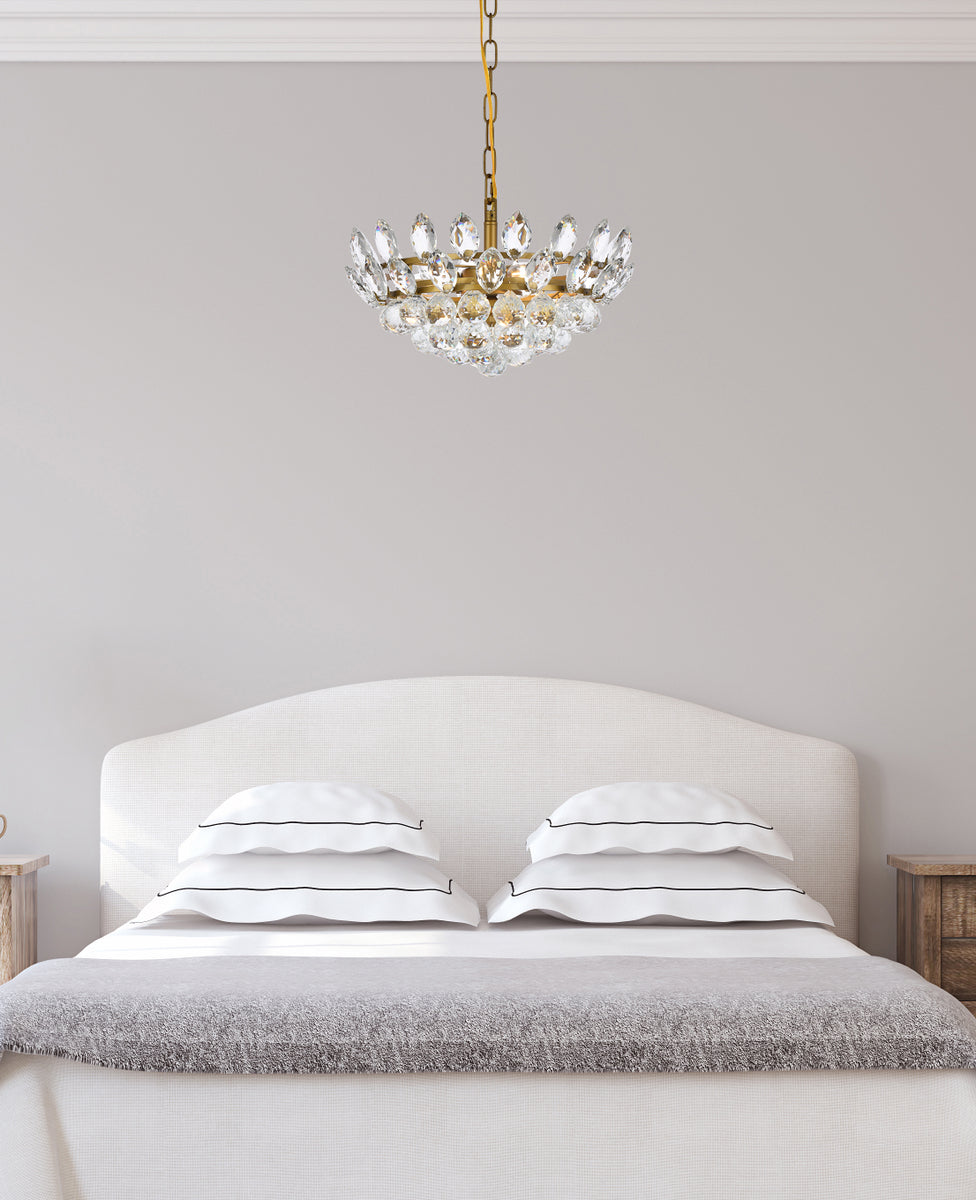 Emilia 16 inch pendant in brass