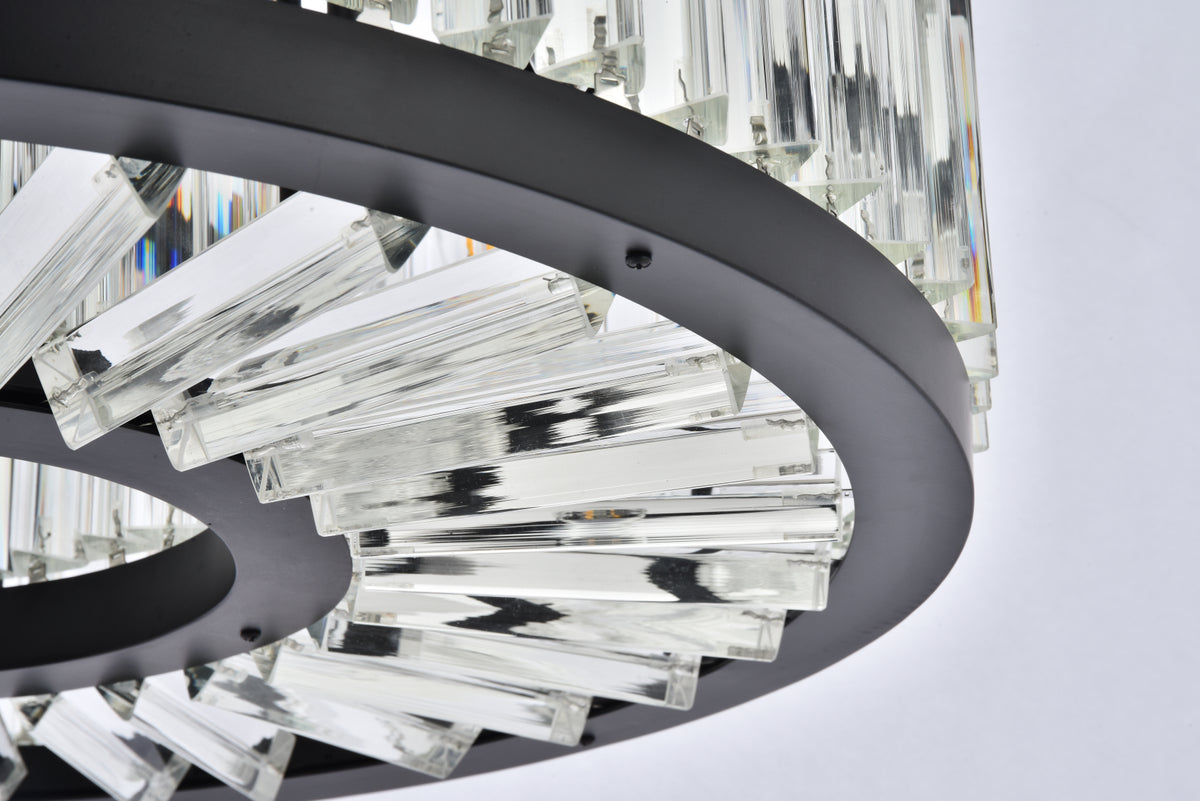 Chelsea 8 light Matte Black Chandelier Clear Royal Cut Crystal