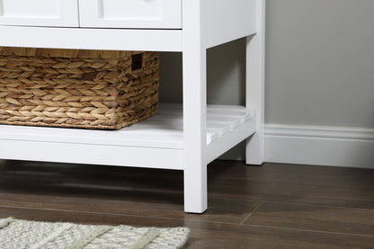 32 inch Single bathroom vanity in white