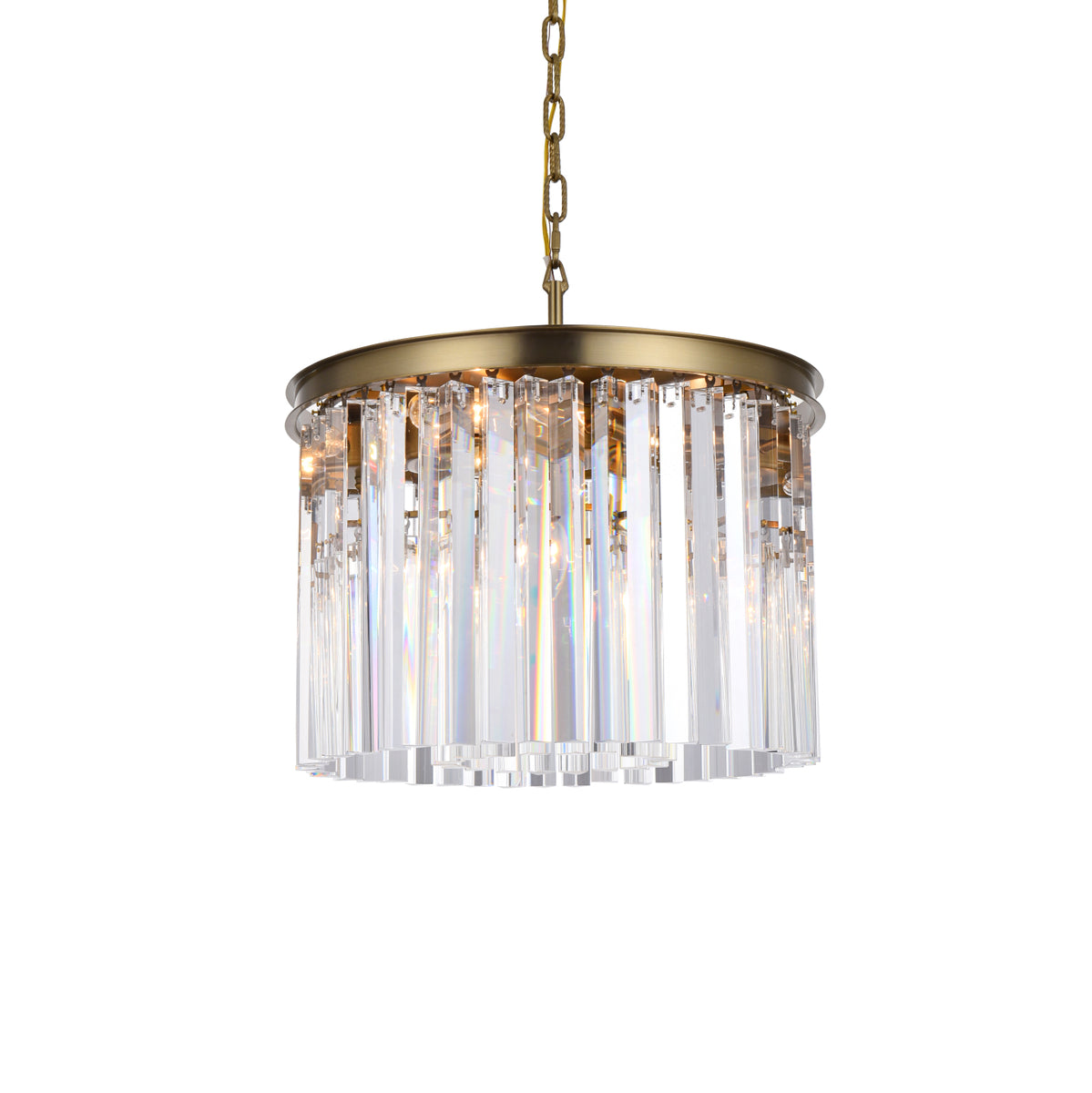 Sydney 20 inch round crystal chandelier in satin gold