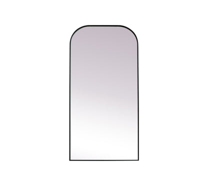 Metal Frame Arch Full Length Mirror 35x72 Inch in Black