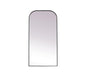 Metal Frame Arch Full Length Mirror 35x72 Inch in Black