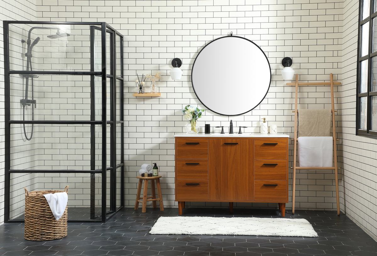 48 inch bathroom vanity in Teak
