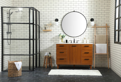 48 inch bathroom vanity in Teak