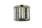Sydney 6 light polished nickel Flush Mount Silver Shade (Grey) Royal Cut Crystal