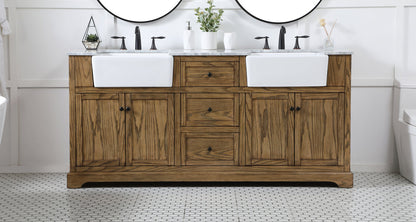 72 inch double bathroom vanity in driftwood
