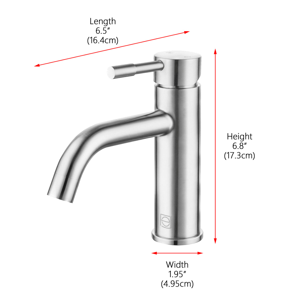 Victor Single Hole Single Handle Bathroom Faucet in Brushed Nickel