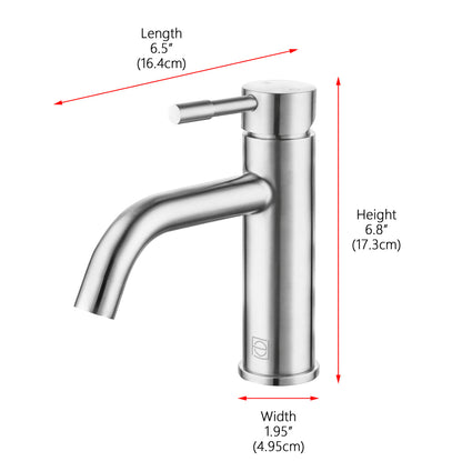 Victor Single Hole Single Handle Bathroom Faucet in Brushed Nickel