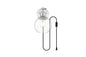 Wesson 1 light Chrome and Clear plug in wall sconce