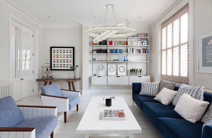 Monroe Integrated LED light Chrome Chandelier Clear Royal Cut Crystal