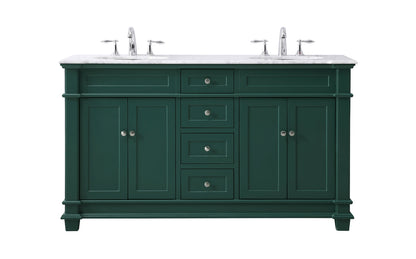 60 inch double bathroom vanity set in black