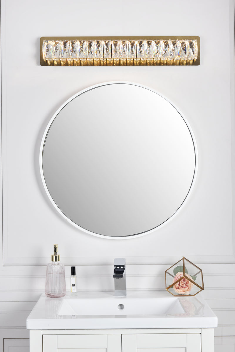 Monroe Integrated LED chip light gold Wall Sconce Clear Royal Cut Crystal