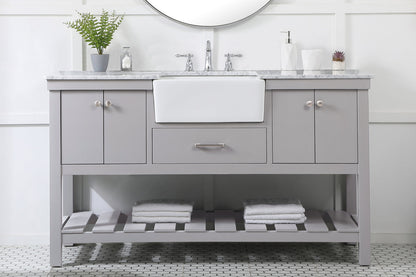 60 inch Single bathroom vanity in black